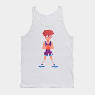 young basketball player, aesthetic sports illustration Tank Top